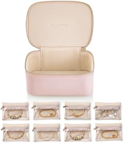 VLANDO Jewelry Travel Case,Gifts for Women,Travel Jewelry Organiz...