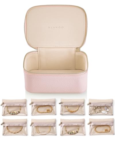 Vlando Travel Jewelry Organizer,Jewelry Box for Girls Women,Jewel...
