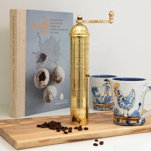 Original Greek Coffee Mill, 10.5-Inch Brass – European Manual Coffee Grinder, Refillable, with Polishing Cloth - Thumbnail 3