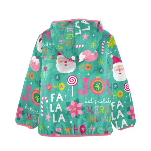 OTVEE Christmas Snowman Joy Cartoon Elements Kids Hoodie Jacket Fall Spring Full Zip Warm Outwear Coat2