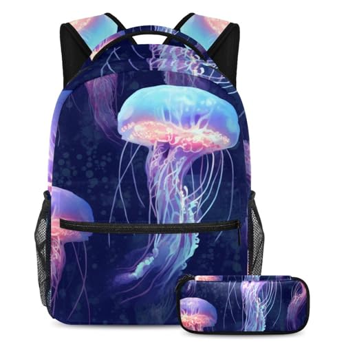 Sac à dos méduse lumineuse pour ranger facilement toutes les fournitures