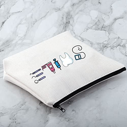 Image of MNIGIU Dental Assistant Gift Funny Dentist Gift Dental Smile Cosmetic Bag Dental Student Gift Dental Hygienist Gift