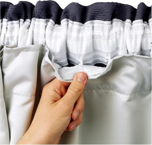 Hachette Blackout Curtain Linings Pair Thermal 3 Pass Insulated *Includes Curtain Hooks* (46 x 54)