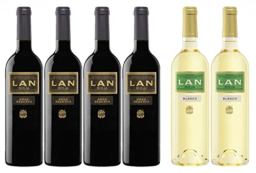 Pack Especial LAN Nuestra Selección - 4 Botellas Tinto LAN Gran Reserva 2 botellas LAN Blanco de Regalo - Total: 4500 ml Cover