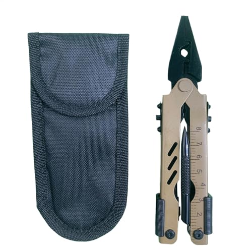 Alicate multiherramienta ligera - Multiherramienta de exterior para camping y con alicates | Pinza multiherramienta compacta y versátil con abrebotellas, tijeras de electricista, pelacables y