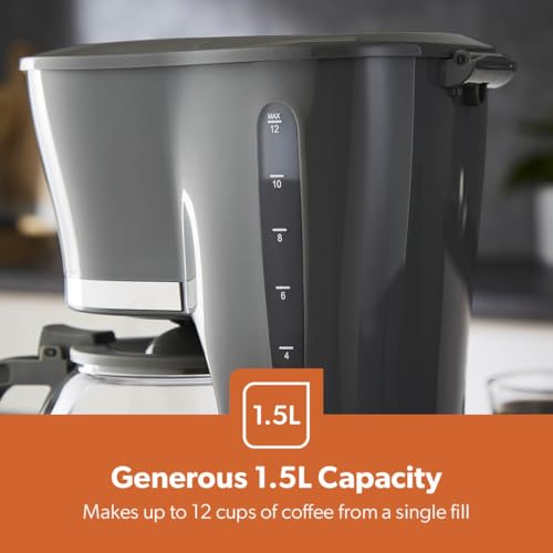 GEEPAS 1.5L Filter Coffee Machine | 800W Coffee Maker for Instant Coffee, Espresso, Macchiato & More | Boil-Dry Protection, Anti-Drip Function, Automatic Turn-Off Feature - Image 4