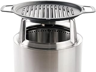 Solo Stove Bonfire Grill Top and Hub | Cast Iron Cooktop with Stainless steel Hub for 20,3 cm Elevation, Addition for Bonfire Fire Pit, Weight:9,1 kg, Diameter: 44,5 cm