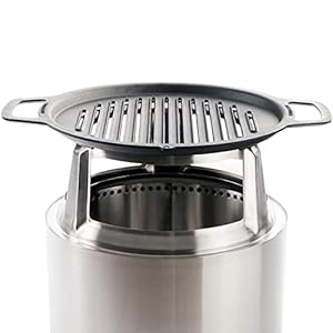 Solo Stove Bonfire gietijzeren grillplaat met roestvrijstalen adapter van 20,3 cm. Accessoire voor de Bonfire vuurkorf…