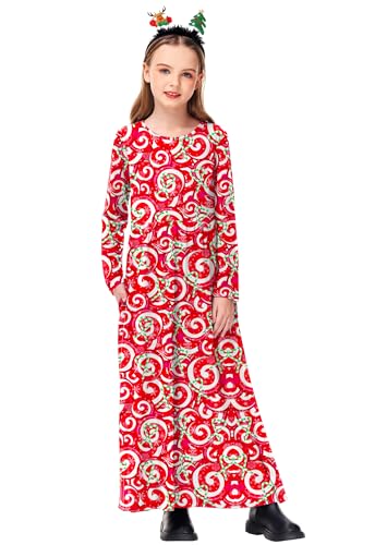 Image of Deerose Girls Maxi Dress Short Sleeve Casual Long Dresses with Pockets 5-14 Years