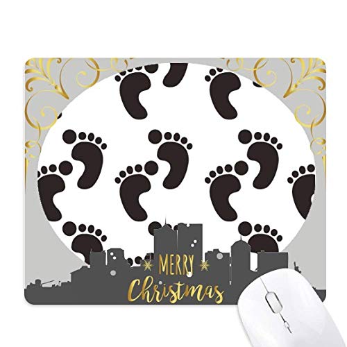 Tapis de souris caoutchouc nuit de Noël silhouette noire protection animaux