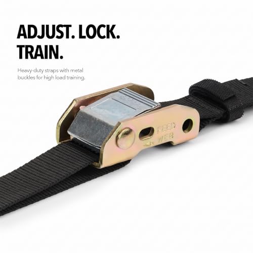 Image of Gymnastic ABS Rings with Heavy Duty Adjustable Strap Capacity with 14.5ft Adjustable Buckle Straps for Cross Fitness Functional Training for Home Gym Full Body Workout