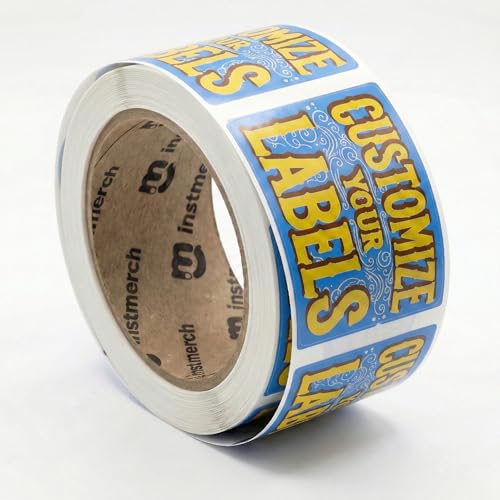 instMerch Custom Sticker Roll Labels — Logo Stickers Customized Labels