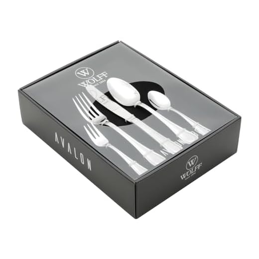 WOLFF Faqueiro de Aço Inox Avalon 30 Peças - Mesa Posta - Itens Para Casa - Utensílios de Cozinha - Enxoval - Casamento - Decoração
