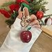 ZACAGO Cherry Bag Charm for Women, Purse Accessory with Cute Fruit Design, Handbag Decoration and Key Chain Resin Gold Red Apple