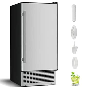 Under Counter Ice Maker - Commercial 131 lbs/Day Stainless Steel Built-in or Freestanding