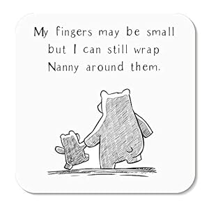 My Fingers May be Small but I can Still Wrap Nanny Grandma Nana Coaster by Rors and Wren – Lovely Sentimental Gift for…