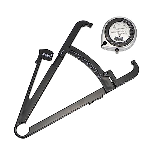 SEWOART 2Pcs Caliper and Tape Measure for Accurate Body Composition Analysis Tester for Men and Women Fat Measurement Tool for Fitness and Health Monitoring