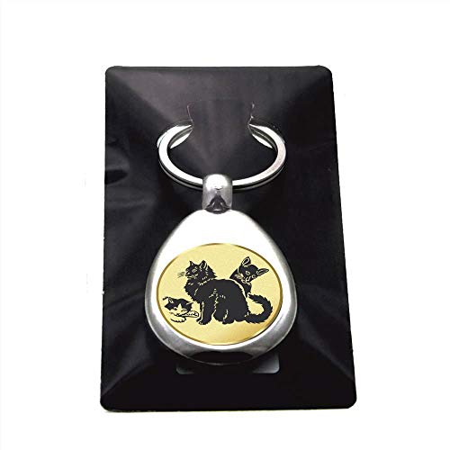 Preisvergleich Produktbild Katzenzucht Katzen Schlüsselanhänger mit Einkaufschip Sport in Gold