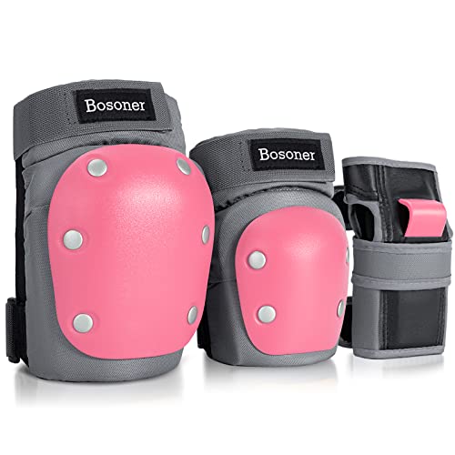 BOSONER Knieschoner Kinder, Kinder Protektoren 6 In 1 Set SchüTzer Set FüR Kinder Und Erwachsene SchüTzer Inline Skates Kinder Skate...