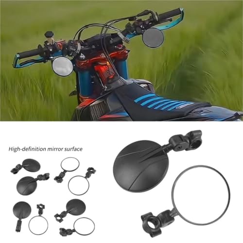 Espejo retrovisor universal para motocicleta con extremos de manillar ajustables 3