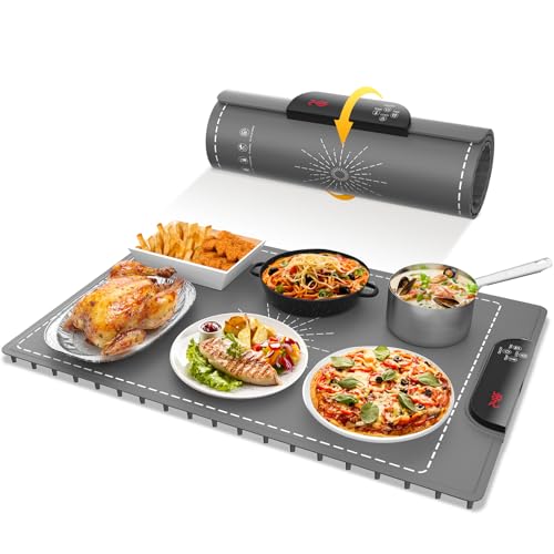 Electric Food Warming Mat for Countertops & Buffets, 11 Temperatu...