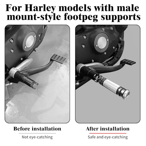 Image of Motorcycle Foot Pegs Male Mount Footrests Pedal For Harley
