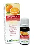 Arancio dolce (Citrus sinensis o C. aurantium var. dulcis) scorze dei frutti (pericarpo) Naturalma - 10 ml - Olio Essenziale Puro e Naturale al 100% - Aroma per alimenti - Vegano e Prodotto in Italia