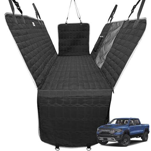 Reliadura Dog Car Seat Cover for Trucks with Mesh Window