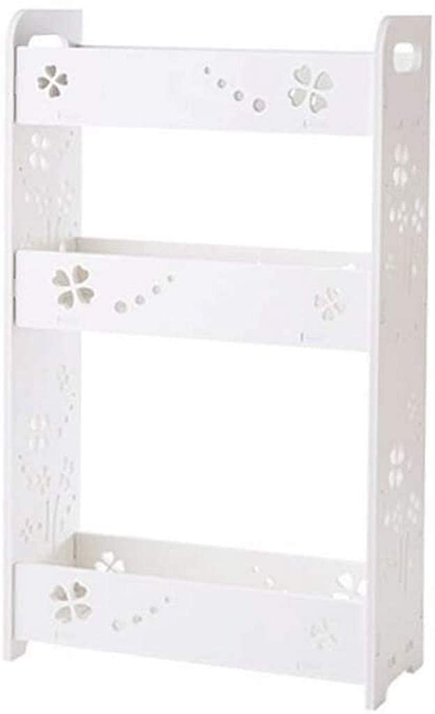 Yuidaaavzz Modern 3 Tier Kitchen Drain Basket Four-Leaf Clover Pattern Pattern Landing Storage Rack White Bathroom Shower Shelf