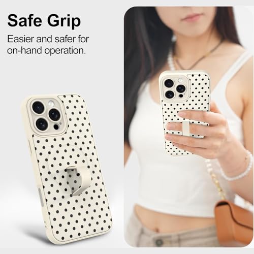 Coque iPhone 16 Pro Max fine antichoc compatible MagSafe design pois