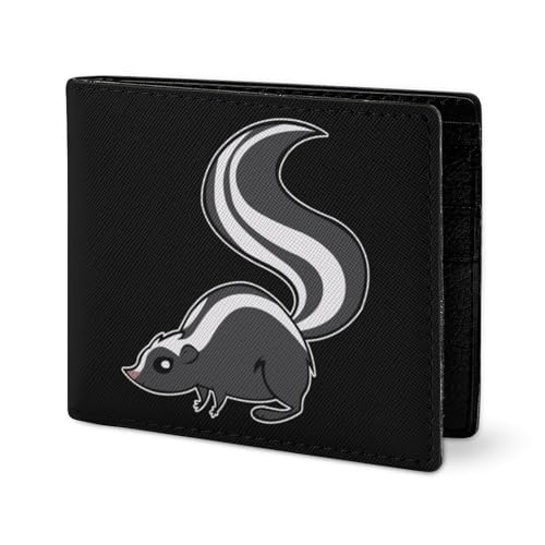 Naughty Skunk Slim Bifold Wallet Coin Pouch Personalized Travel Card Holder for Men Women2