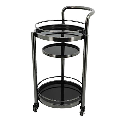 3 Tier Bar Cart Drinks Trolley, Kitchen Serving Trolley High Capacity Storage Shelves with Wheel, Tea Cart,Dining Cart Gold/Black 4281CM 3 Tier Bar Cart Drinks Trolley, Kitchen Serving Trolley High Capacity Storage Shelves with Wheel, Tea Cart,Dining Cart Gold/Black 4281CM