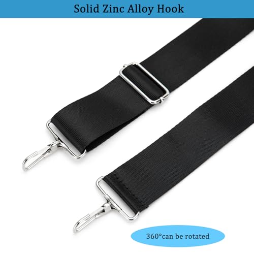 Image of Duffle Bag Strap Replacement, 59 inch Universal Replacement Laptop Shoulder Strap Luggage Adjustable Comfortable Non-Slip Fit Padded with Metal Hooks for Briefcase Computer Messenger Bag Laptop