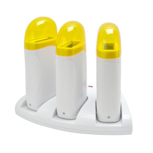Triple Roll On Depilatory Electric Wax Heater Warmer Hair Remove Three Cartridge