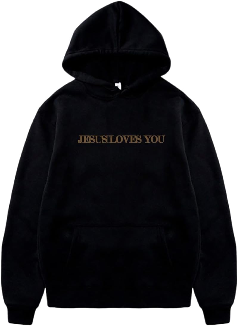 Jesus Loves You Hoodie Christian Faith Religious God Tops Man Woman Pullover Sweatshirt Longsleeve - Image 2