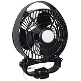 SEEKR by Caframo Maestro™ 12V Ventilator mit variabler Geschwindigkeit, Licht und montierbarer Fernbedienung. Schwarz. Hergestellt in Kanada.