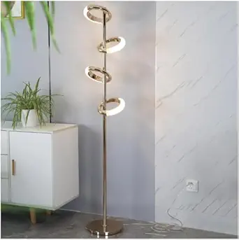 ROUXA Enterprises Floor Lamp, 3 Heads Floor Lamp with 3 LED Bulbs, Standing Pole Light for Bedroom Living Room. Home Lighting Decoration