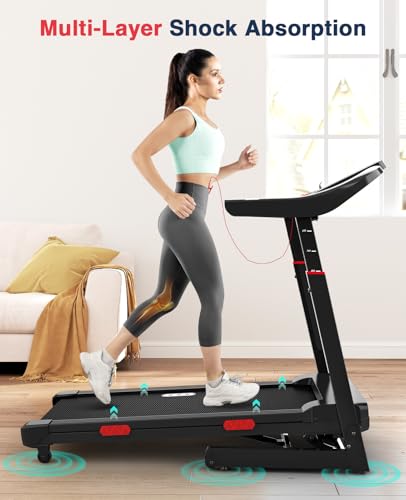 REDLIRO Treadmill with Auto Incline 15% - 160 kg - Foldable - Running Auto Incline 3.0Hp Treadmill for Home - Adjustable Handrail Height - Equipped with App Voice Control and Bluetooth Speaker - Image 8