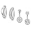 4PCS Set02 - Silver 6mm