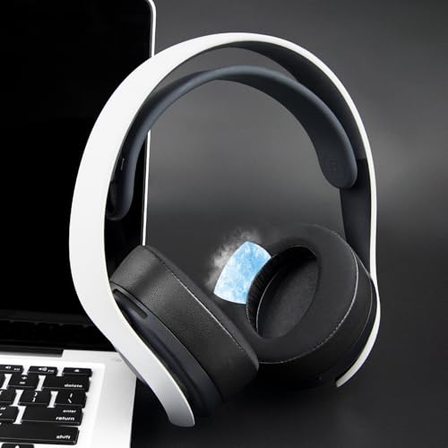 Image of SOULWIT Cooling Gel Earpads Cushions Replacement for Sony PlayStation 5 Pulse PS5 3D Wireless Headset, Ear Pads Cushions with Noise Isolation Foam - CG Black