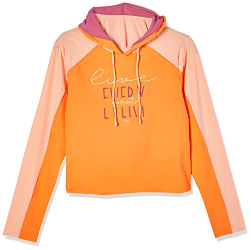 Blusa Up Co2 Recortes Com Capuz, Alto Giro, Feminino, Laranja Nectarine, M