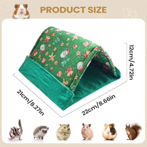Casa de dormir triangular 2 en 1 con interior cálido para mascotas pequeñas 3