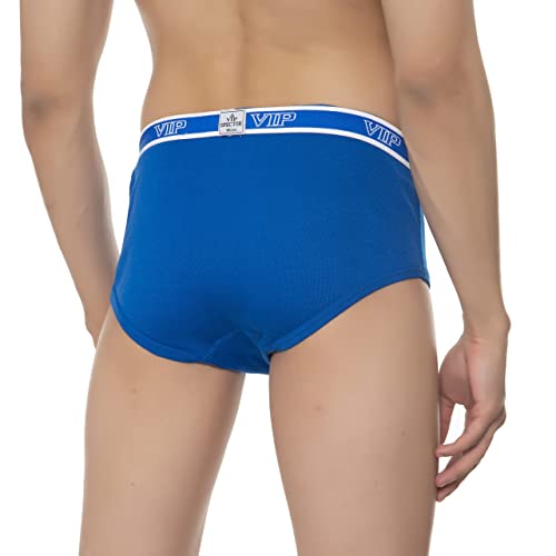 Image of VIP Men's Premium Cotton Brief | Durable Elasticized Waistband, Ultra Soft | Regular Fit | Stretchable & Breathable Underwear | Moisture Wicking Inner | All-Day Comfort Fit | Pack of 5