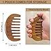 The Moreinday Wide Tooth Wooden Scalp Detangling Hair Comb for Women and Men - Green Sandalwood