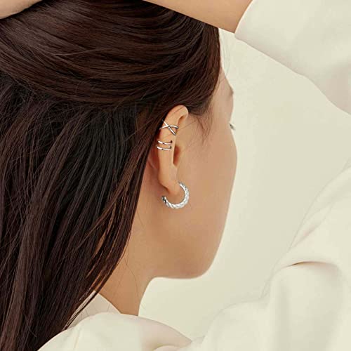 Sevenwell Women Ear Cuff Earring Non Pierced Ear Cartilage Clip On Wrap Hoop Boho Beach Simple Minimalist Delicate Handmade Hypoallergenic Adjustable Earrings Jewelry Gift #TOP5