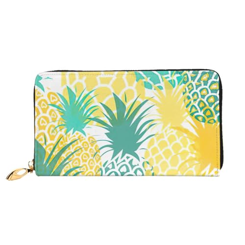 Portefeuille cuir ananas tropical, l'accessoire idéal pour vos voyages et sorties