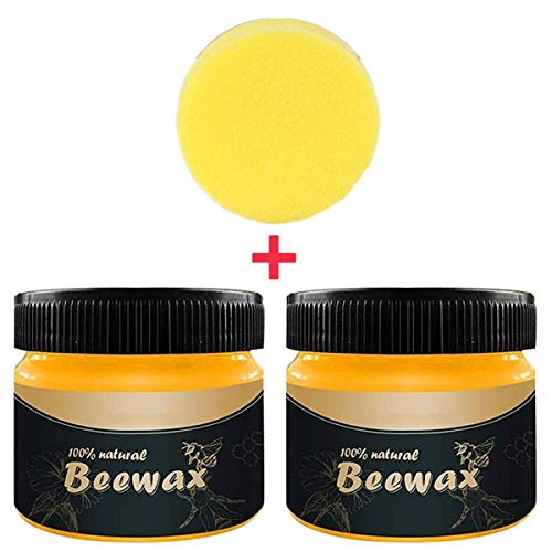 2PCS Beeswax Furniture Polish,Wood Seasoning Beewax - Traditional Beeswax Polish for Wood&Furniture,All-Purpose Beewax