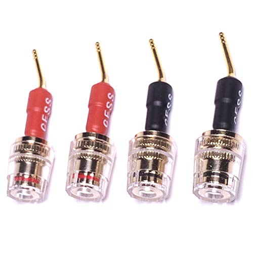 Cncess Cess-162 Pin Banana Plug To 4Mm Female Banana Jack/Speaker Wire, 4 Pack (Screw-Type To 4Mm) #TOP3
