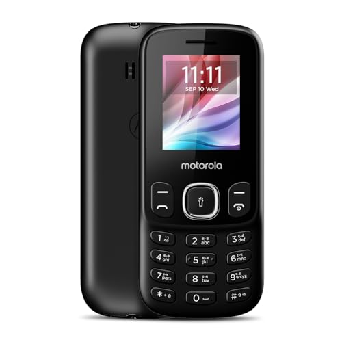 Motorola All-New A10e Dual Sim keypad Phone | 2 Years Replacement | Long Lasting Battery | Bluetooth Facility | Loud Sound | Wireless FM | Auto Call Recording (Black)