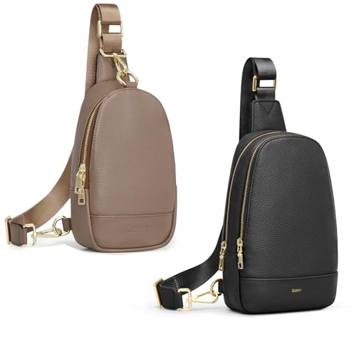 Kattee Leather Crossbody Sling & Fanny Packs for Women (3L & 4L) with RFID Protection